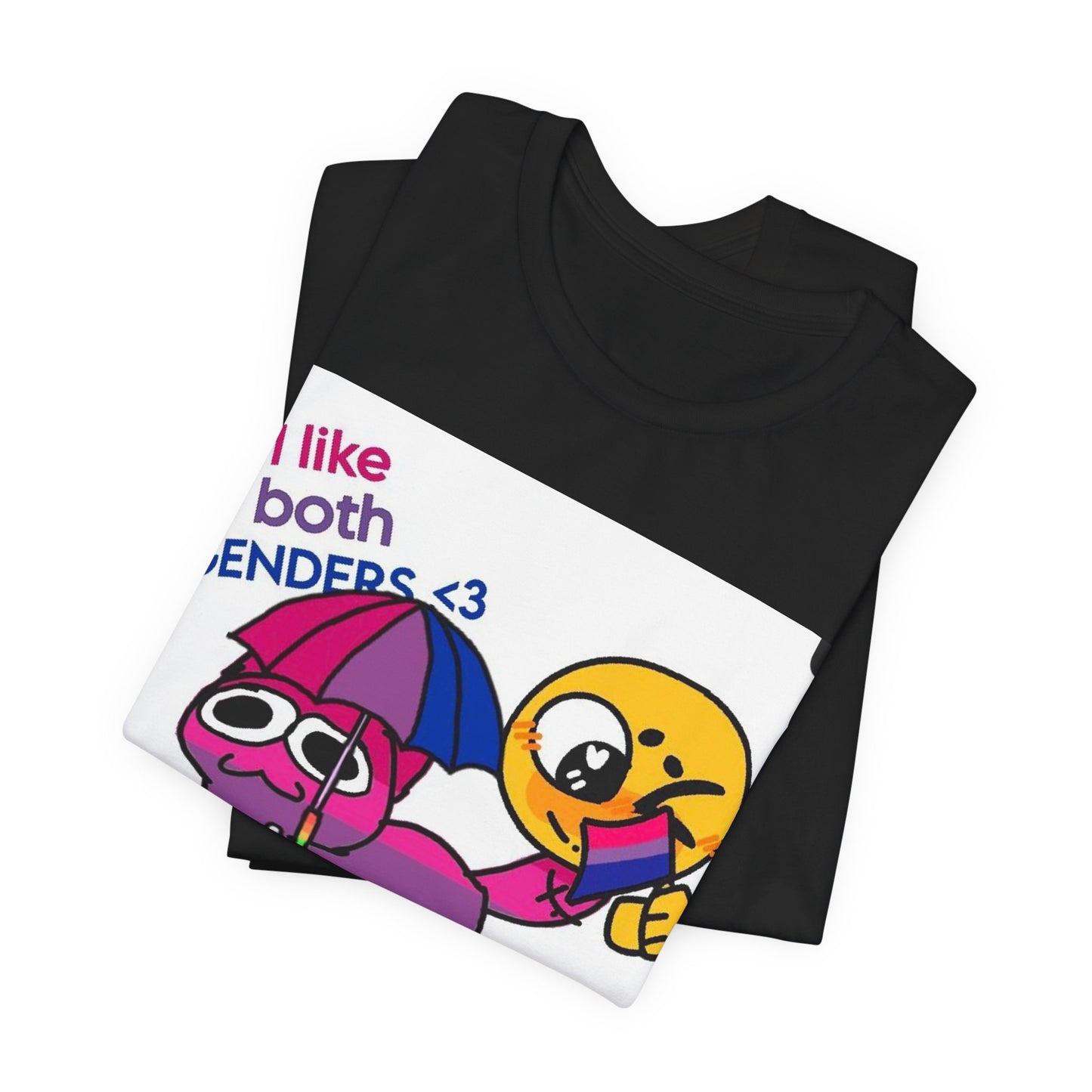 Bi Pride T-Shirt — "I Like Both Genders" Bisexual Flag Graphic Tee