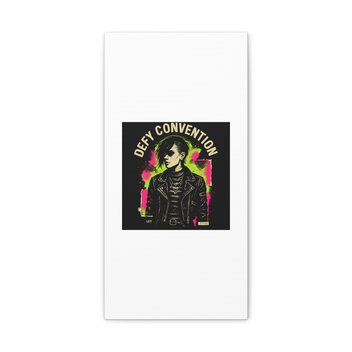 Defy Convention Matte Canvas Art — Punk Goth Portrait Wall Decor
