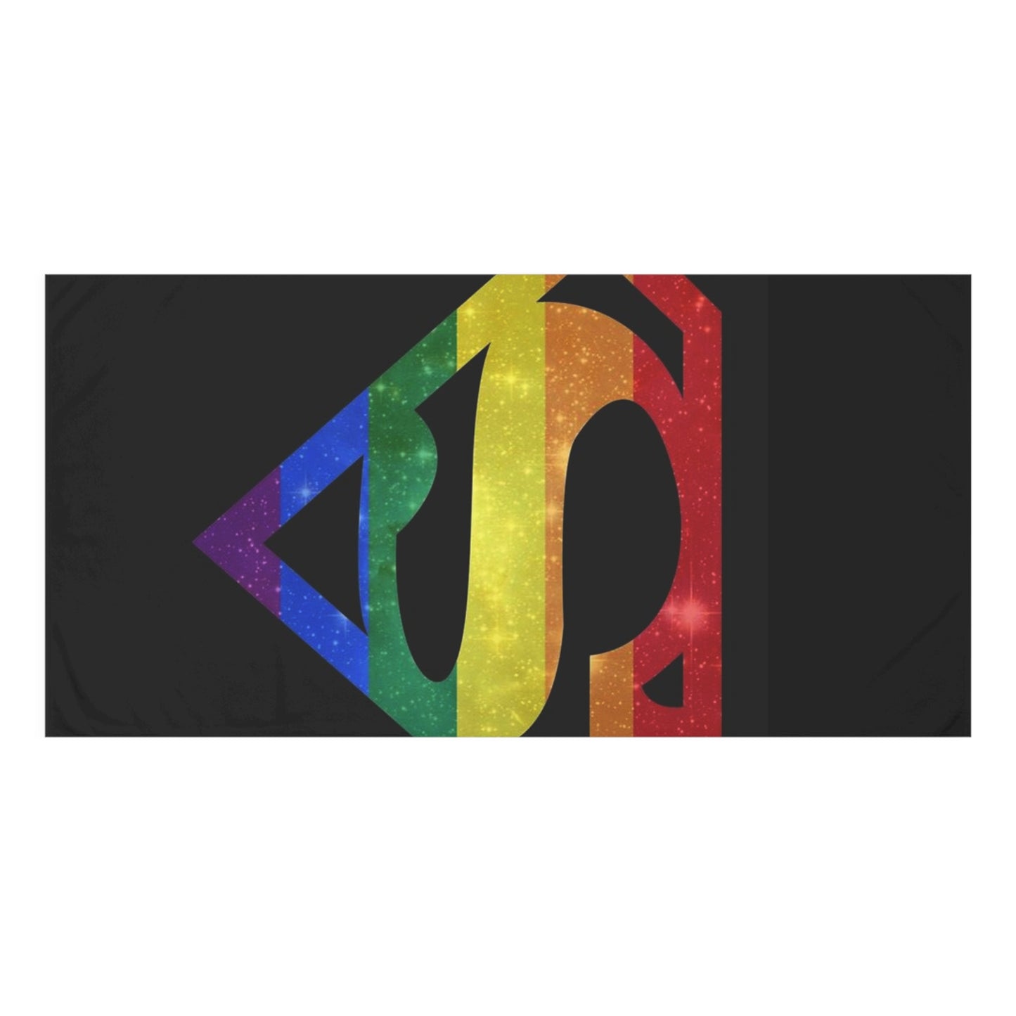 Rainbow Superhero Beach Towel — Pride Superman S Logo Cotton Blend