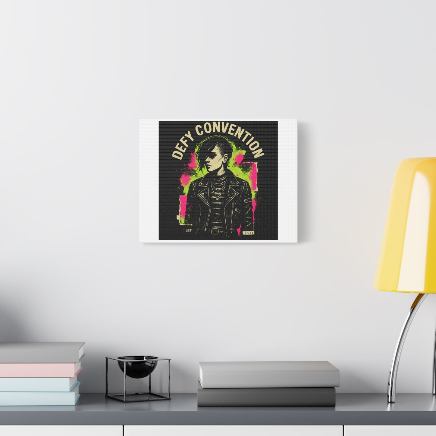 Defy Convention Matte Canvas Art — Punk Goth Portrait Wall Decor