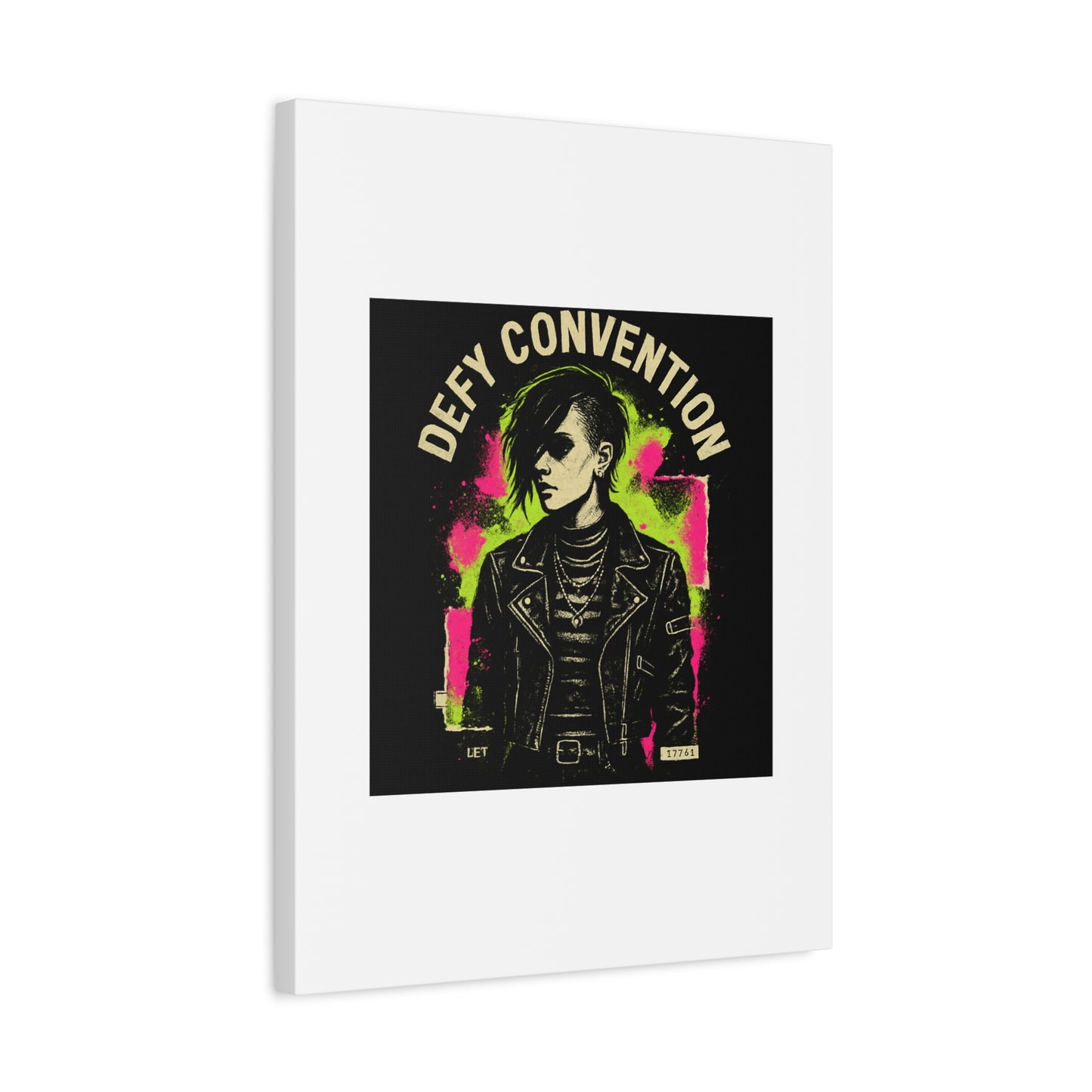 Defy Convention Matte Canvas Art — Punk Goth Portrait Wall Decor