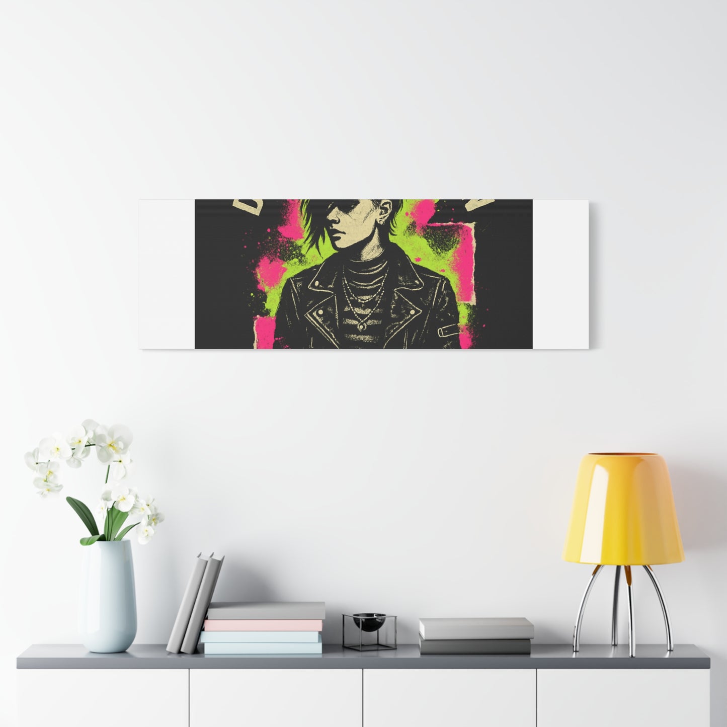 Defy Convention Matte Canvas Art — Punk Goth Portrait Wall Decor