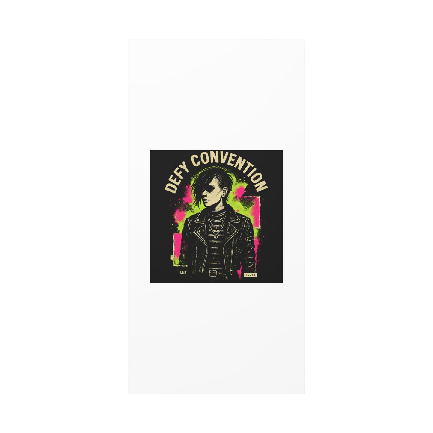 Defy Convention Matte Canvas Art — Punk Goth Portrait Wall Decor