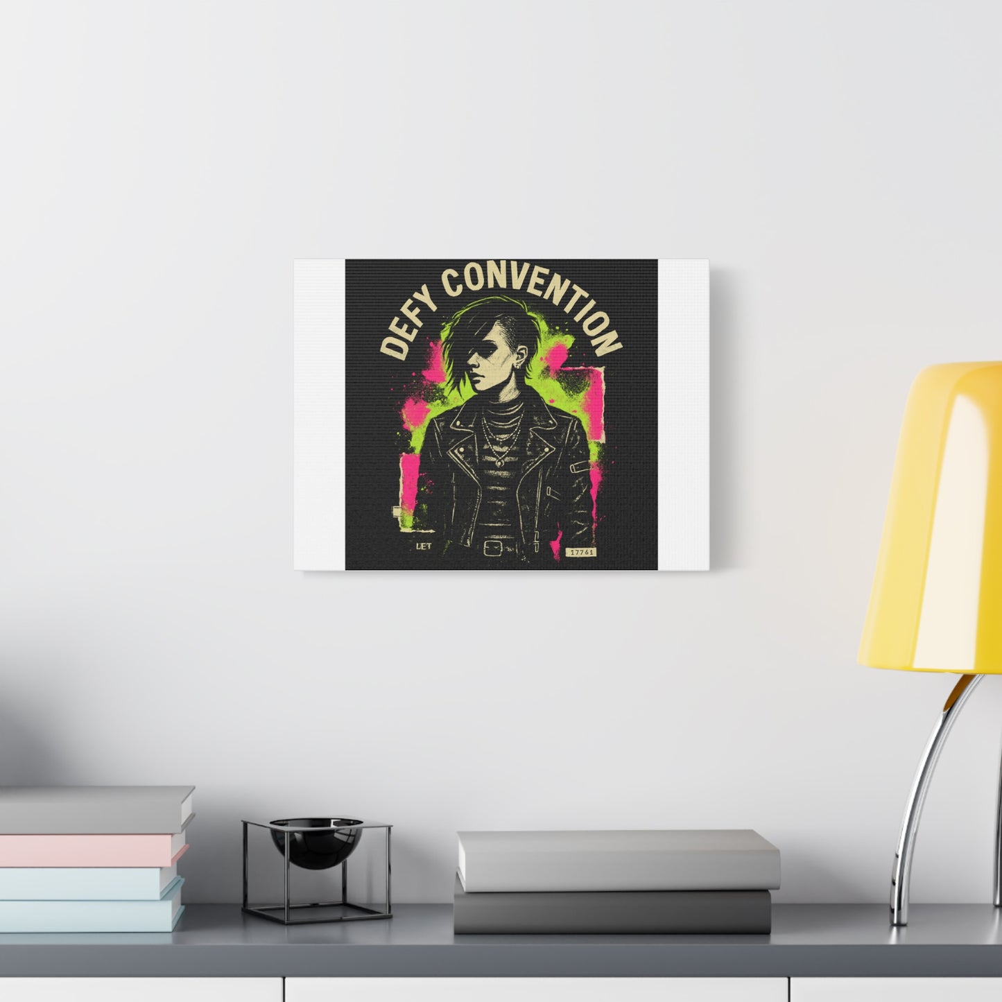 Defy Convention Matte Canvas Art — Punk Goth Portrait Wall Decor