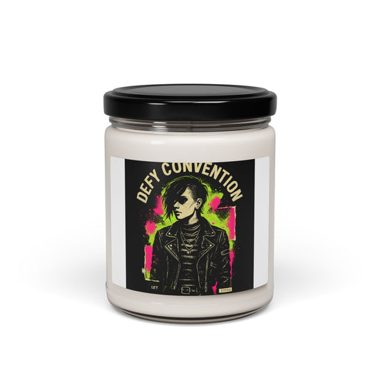 Defy Convention Scented Soy Candle — 9oz Punk Goth Aromatherapy Jar