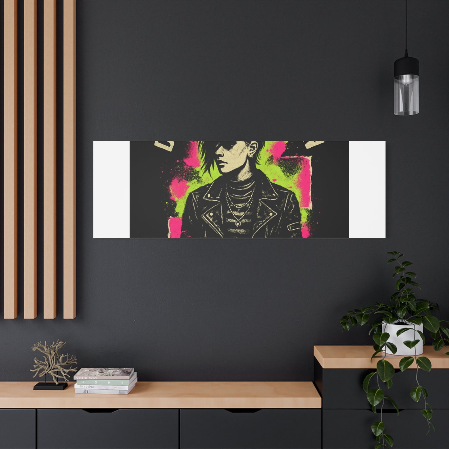 Defy Convention Matte Canvas Art — Punk Goth Portrait Wall Decor
