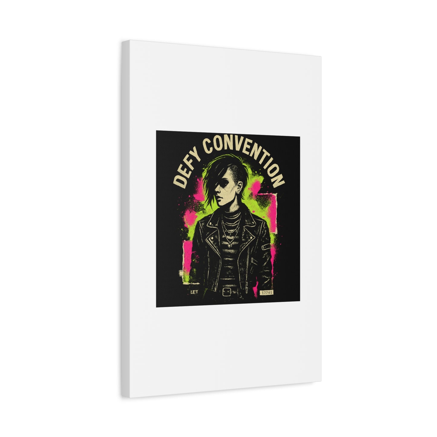 Defy Convention Matte Canvas Art — Punk Goth Portrait Wall Decor