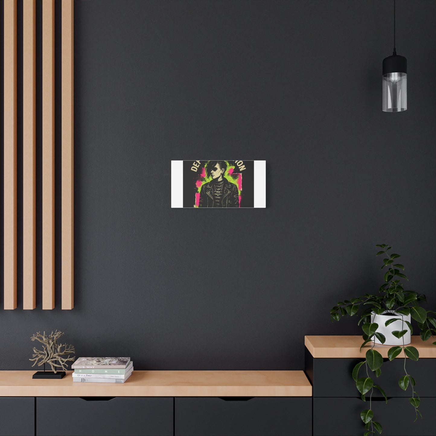 Defy Convention Matte Canvas Art — Punk Goth Portrait Wall Decor