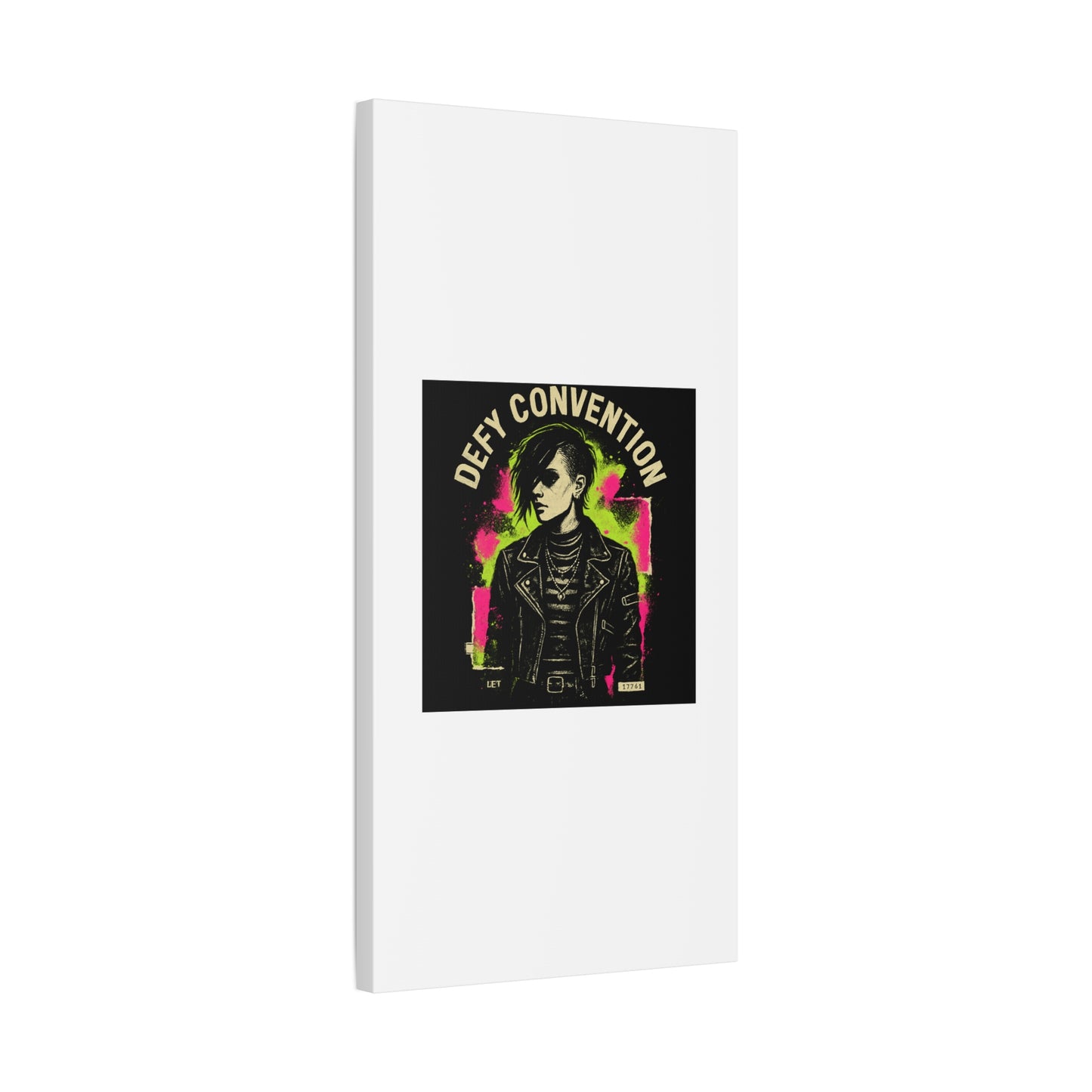 Defy Convention Matte Canvas Art — Punk Goth Portrait Wall Decor