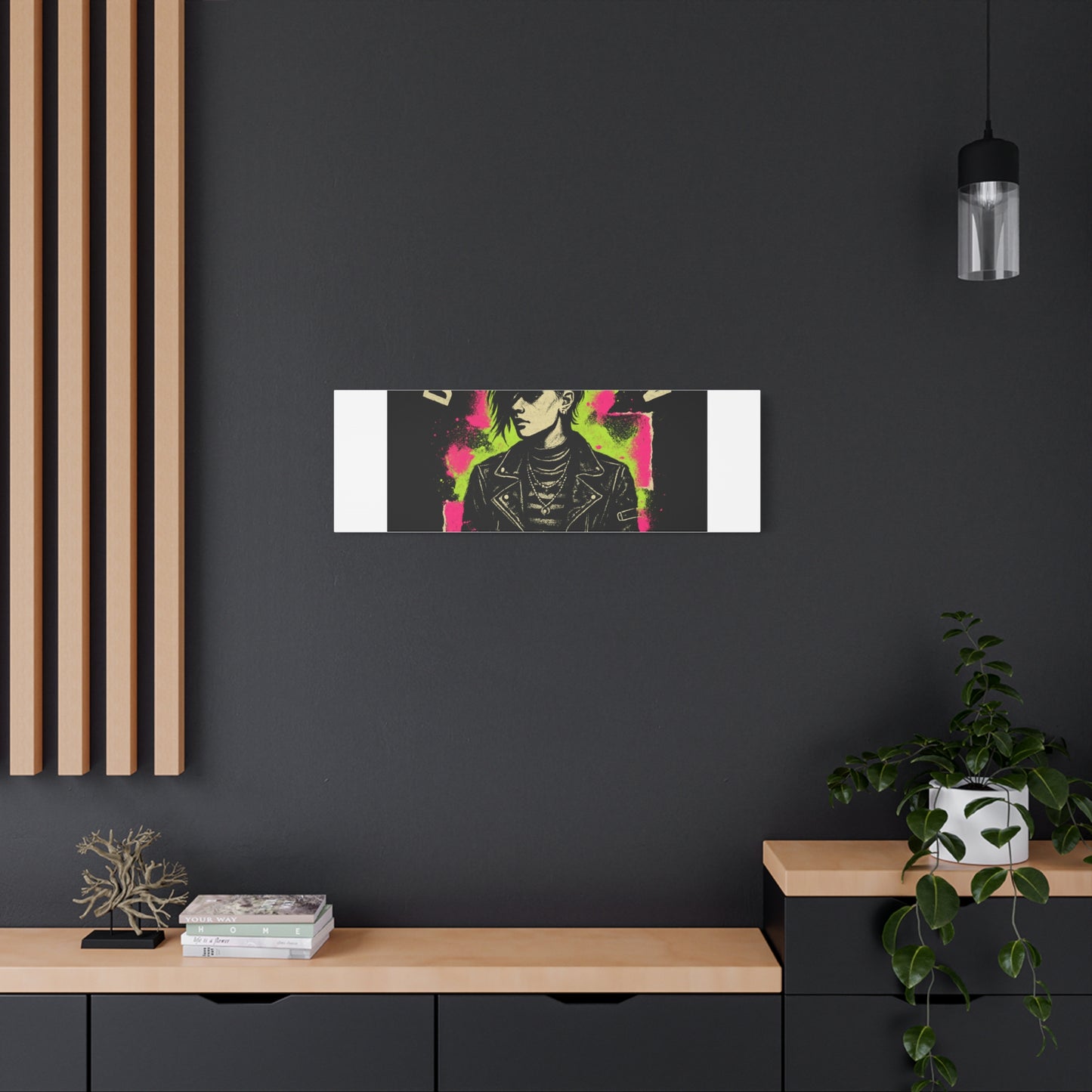 Defy Convention Matte Canvas Art — Punk Goth Portrait Wall Decor