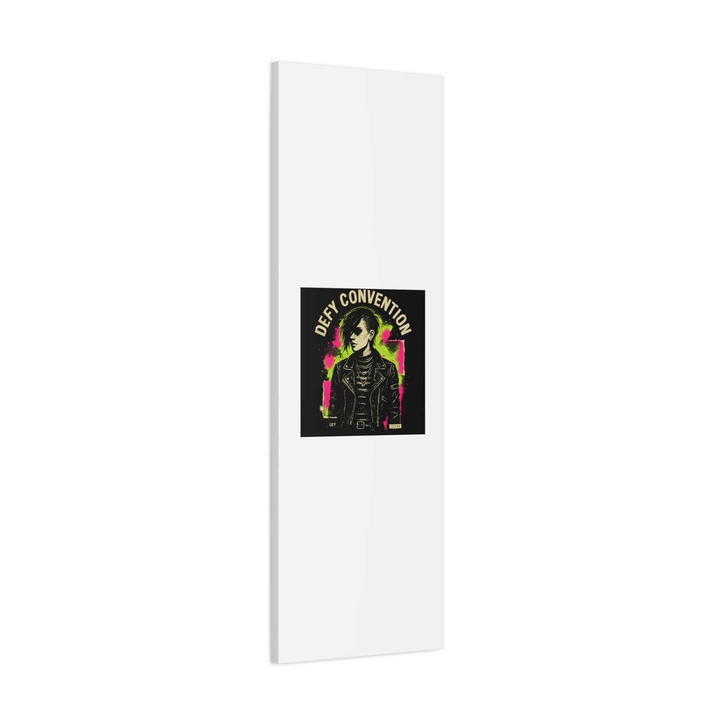 Defy Convention Matte Canvas Art — Punk Goth Portrait Wall Decor