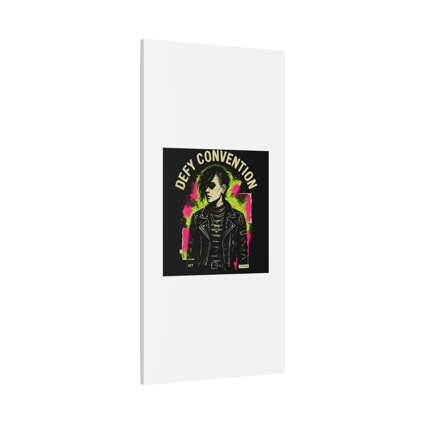 Defy Convention Matte Canvas Art — Punk Goth Portrait Wall Decor