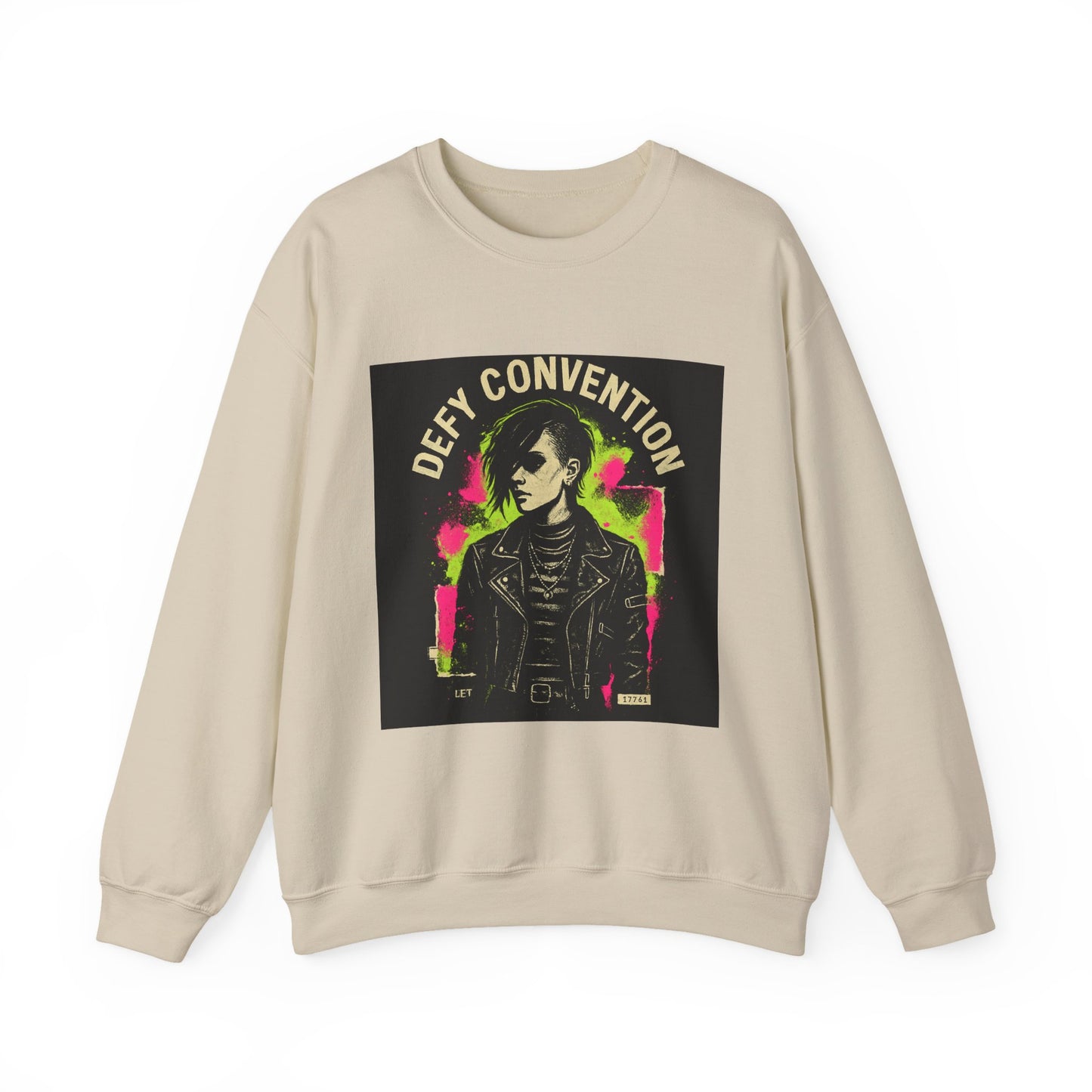 Defy Convention Crewneck Sweatshirt — Punk Goth Graphic