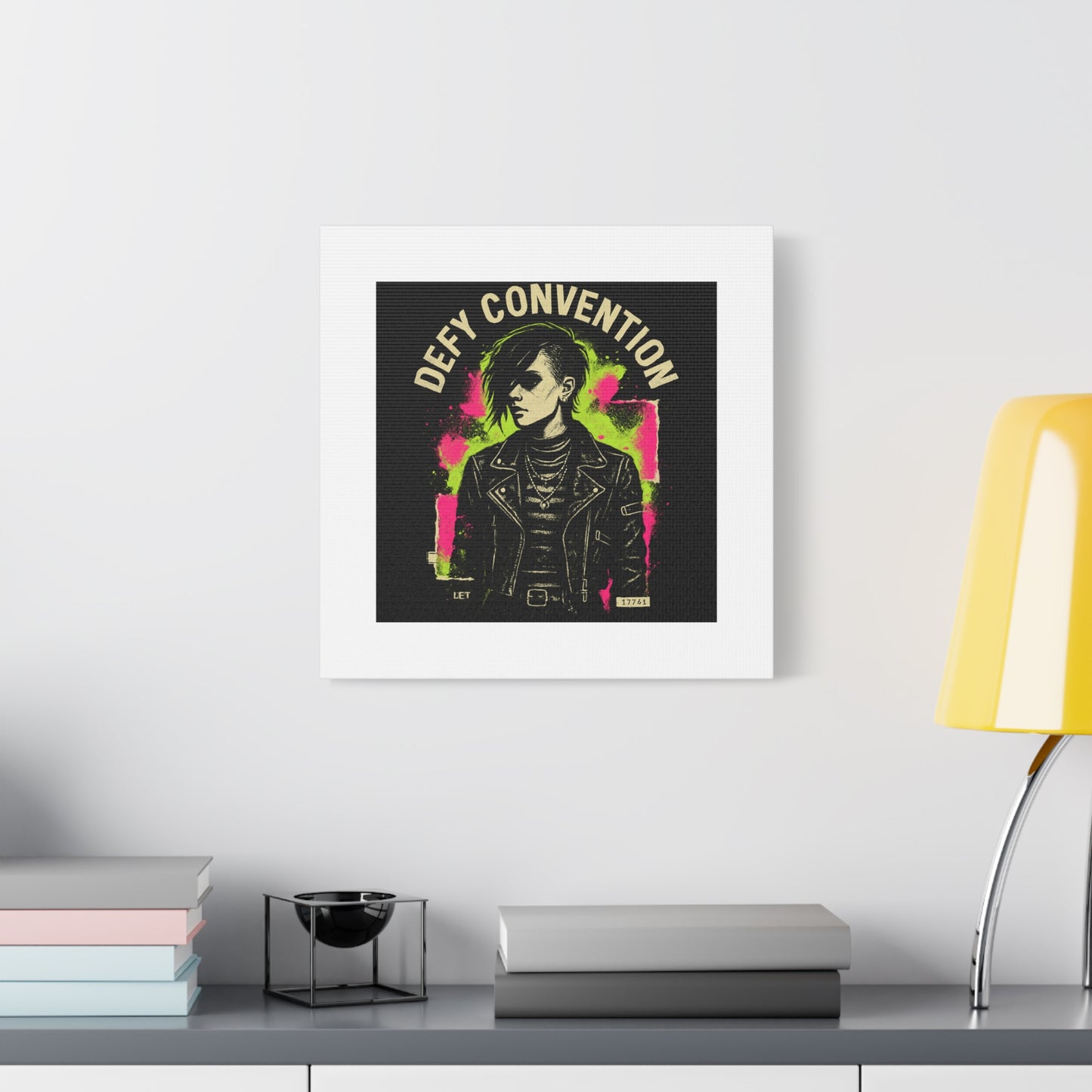 Defy Convention Matte Canvas Art — Punk Goth Portrait Wall Decor