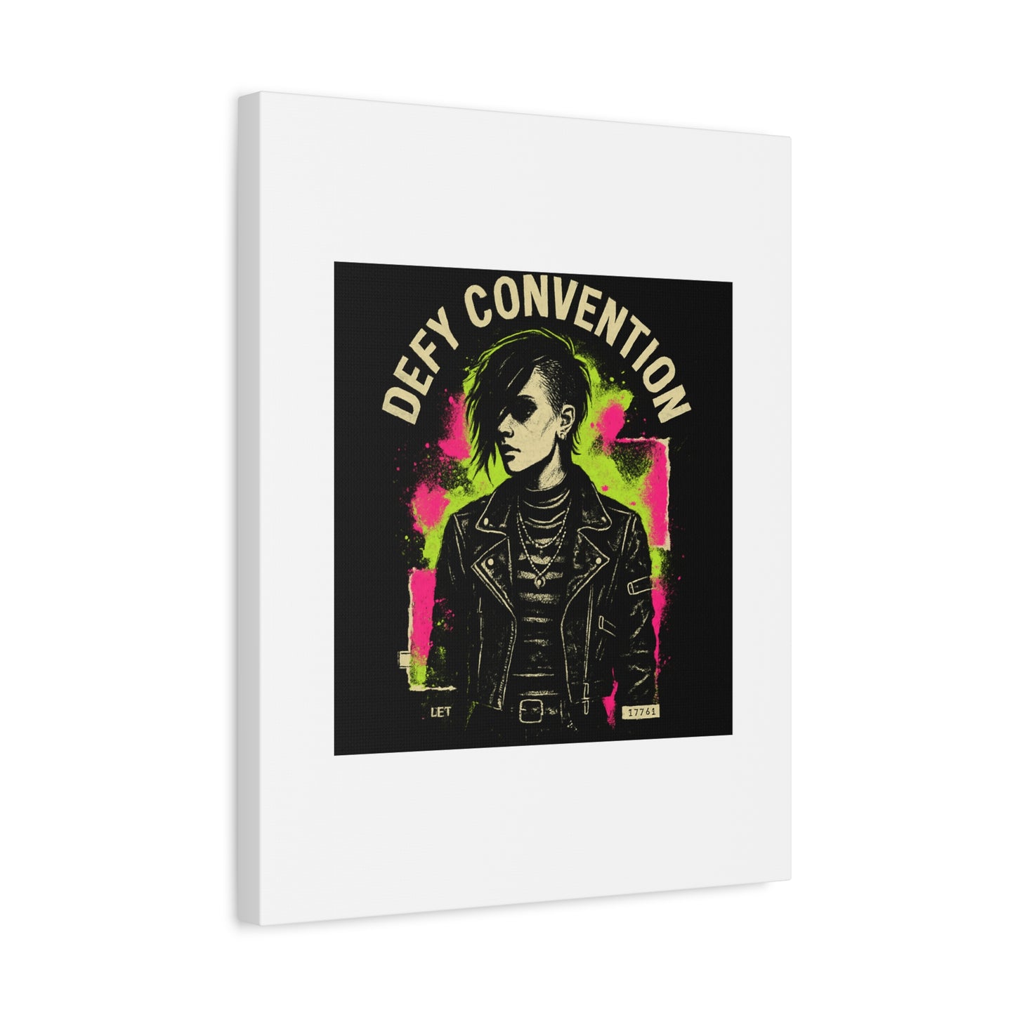 Defy Convention Matte Canvas Art — Punk Goth Portrait Wall Decor