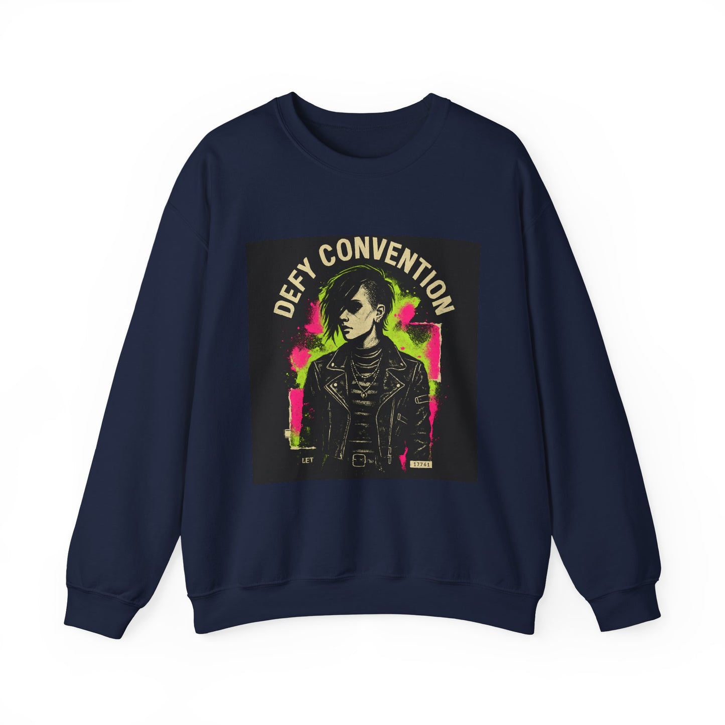 Defy Convention Crewneck Sweatshirt — Punk Goth Graphic
