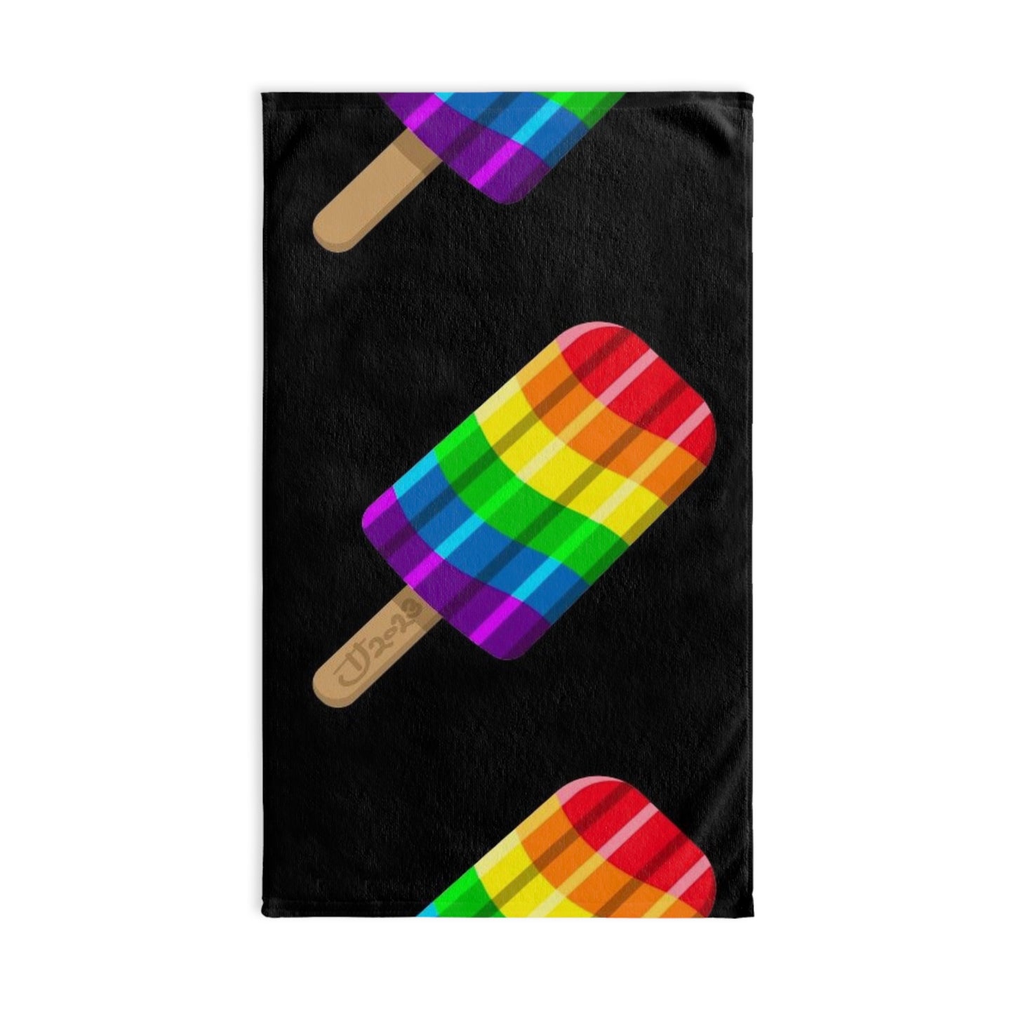 Rainbow Popsicle Hand Towel — Pride Summer Kitchen & Bathroom Decor