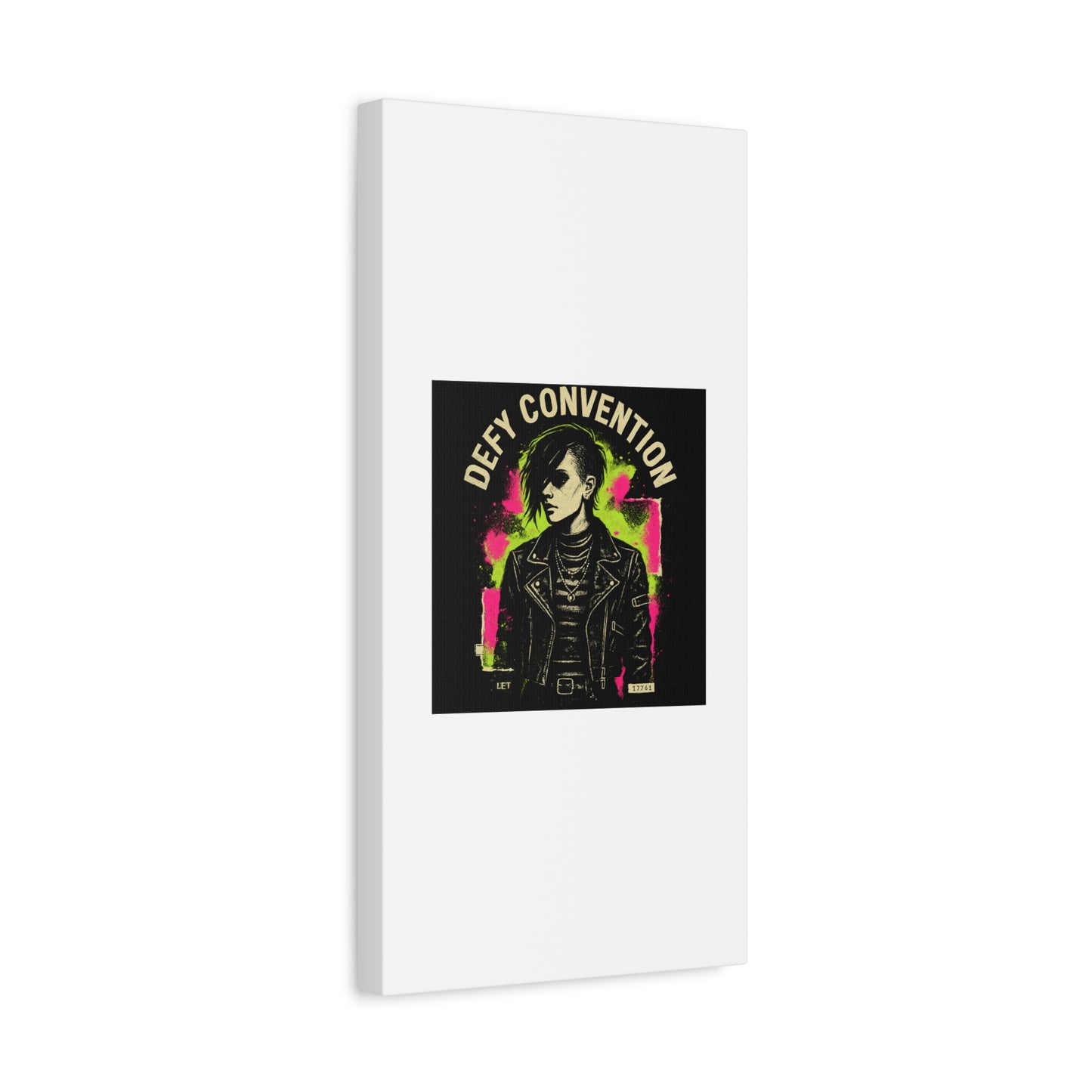 Defy Convention Matte Canvas Art — Punk Goth Portrait Wall Decor