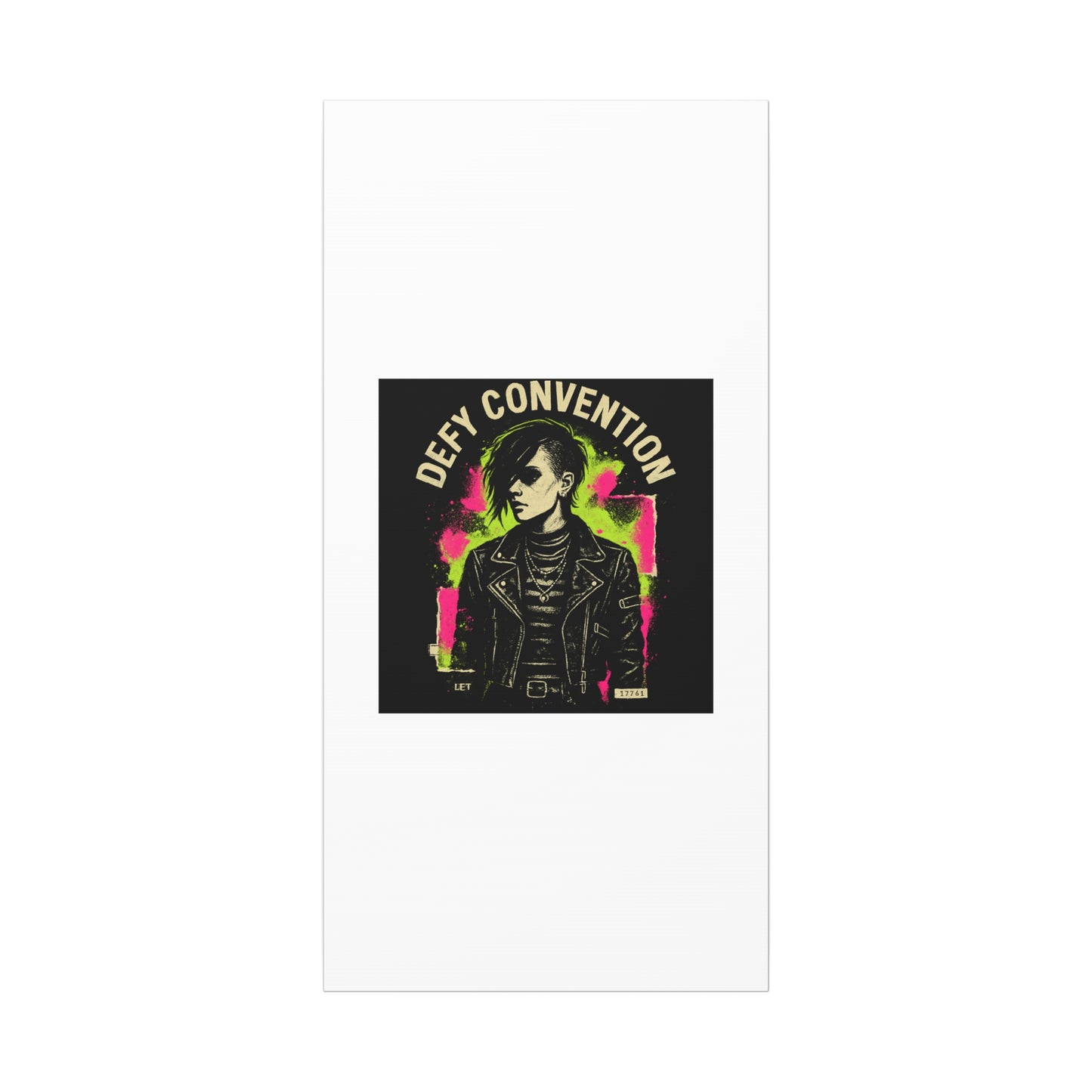 Defy Convention Matte Canvas Art — Punk Goth Portrait Wall Decor