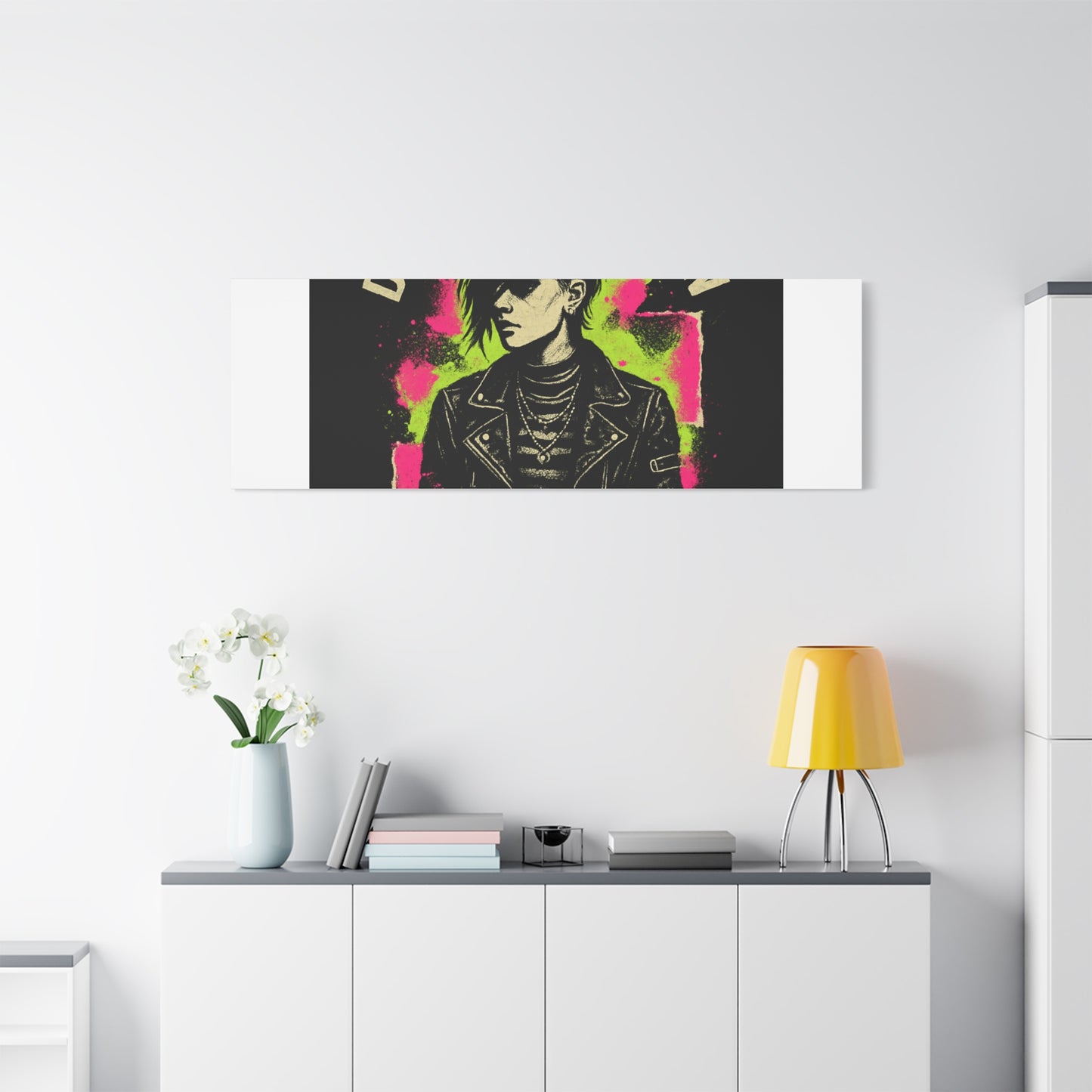 Defy Convention Matte Canvas Art — Punk Goth Portrait Wall Decor