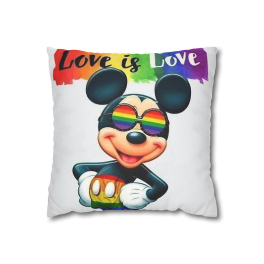 Faux Suede Square Pillowcase