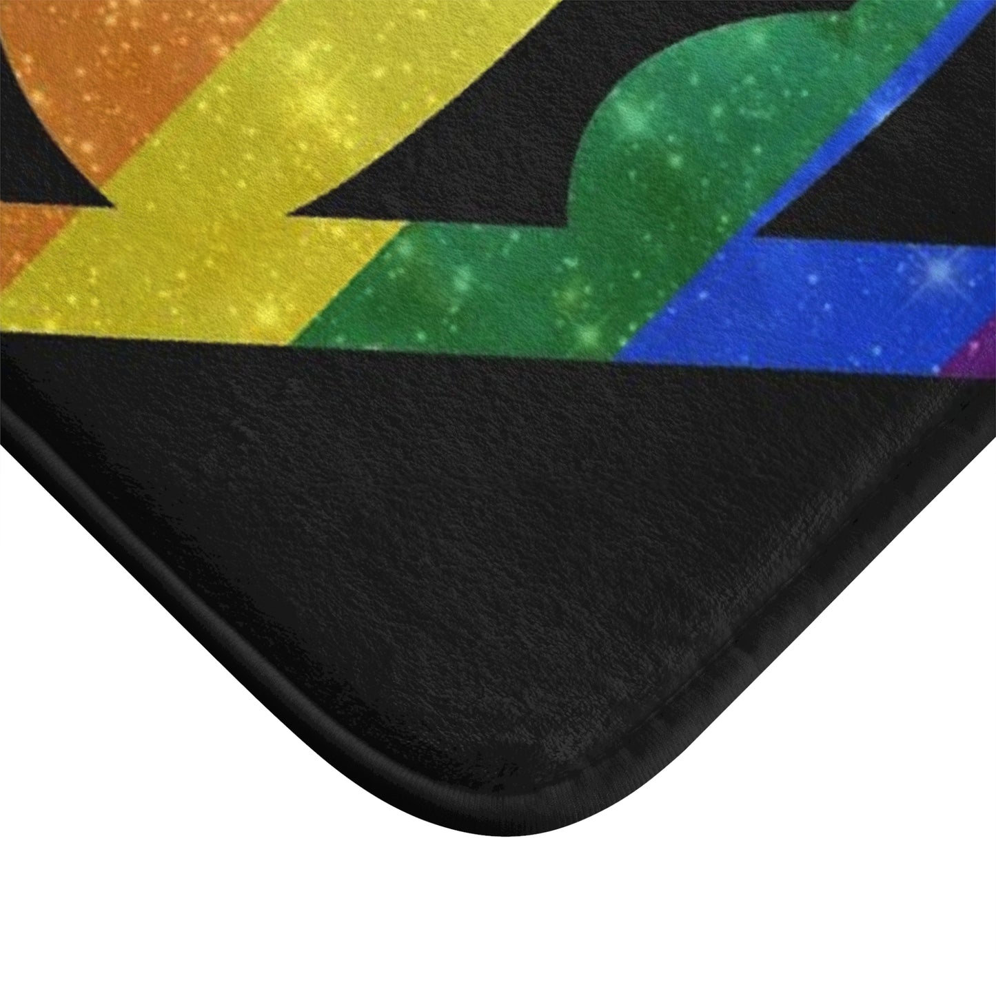 Rainbow Superhero Bath Mat — Pride Superman Logo Bathroom Rug