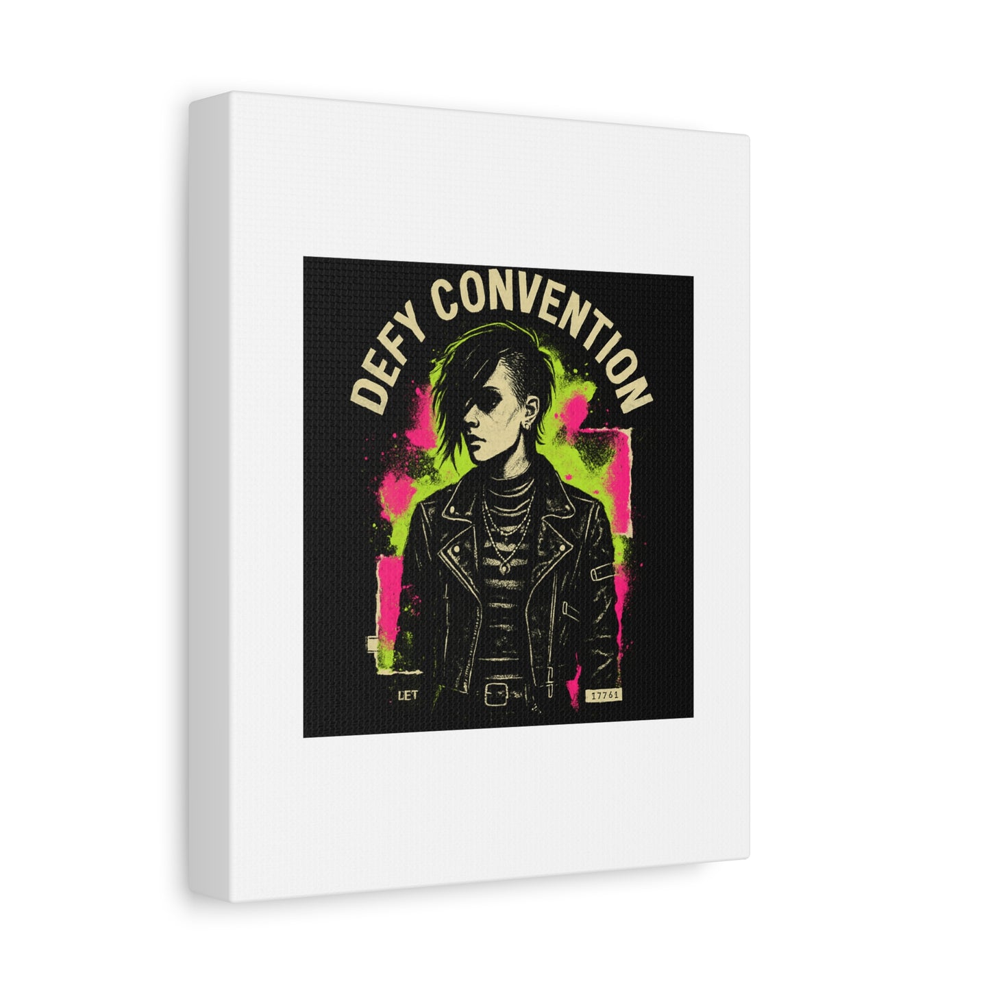 Defy Convention Matte Canvas Art — Punk Goth Portrait Wall Decor