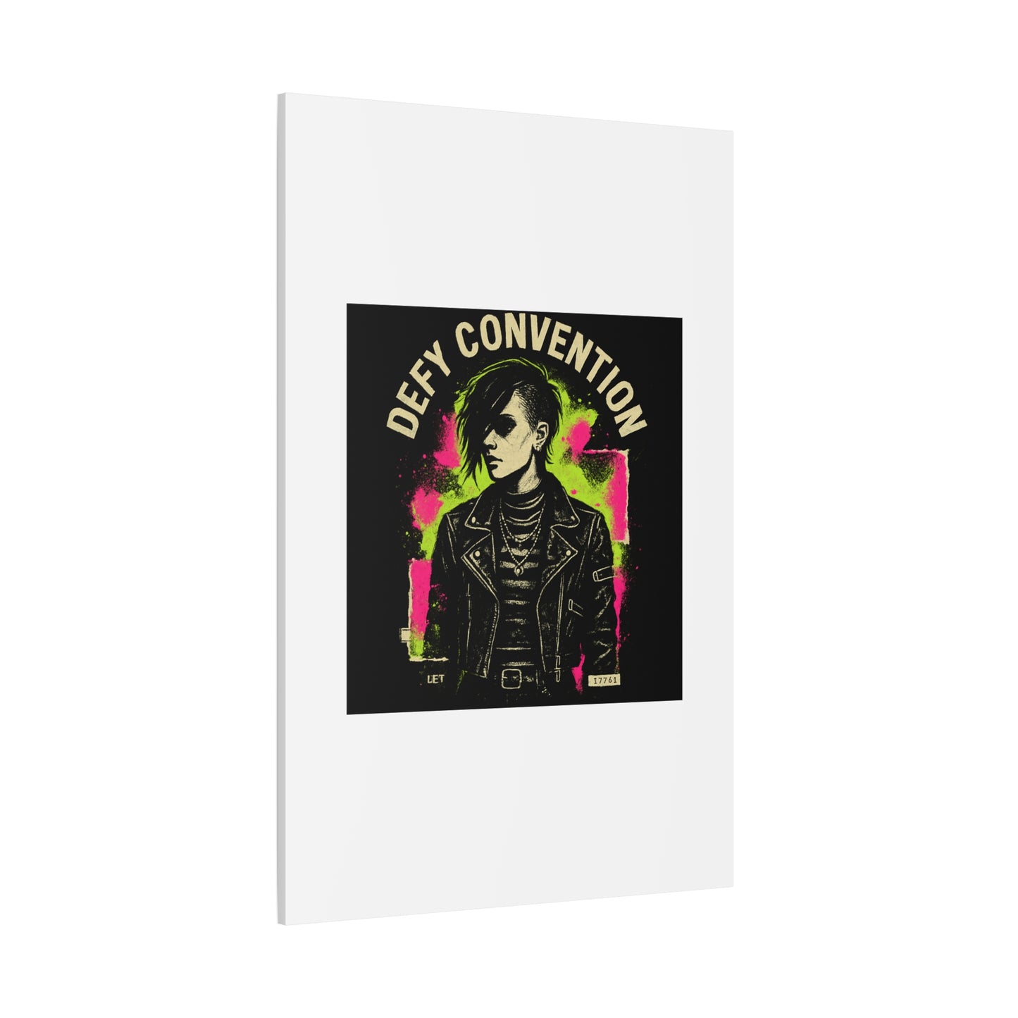 Defy Convention Matte Canvas Art — Punk Goth Portrait Wall Decor