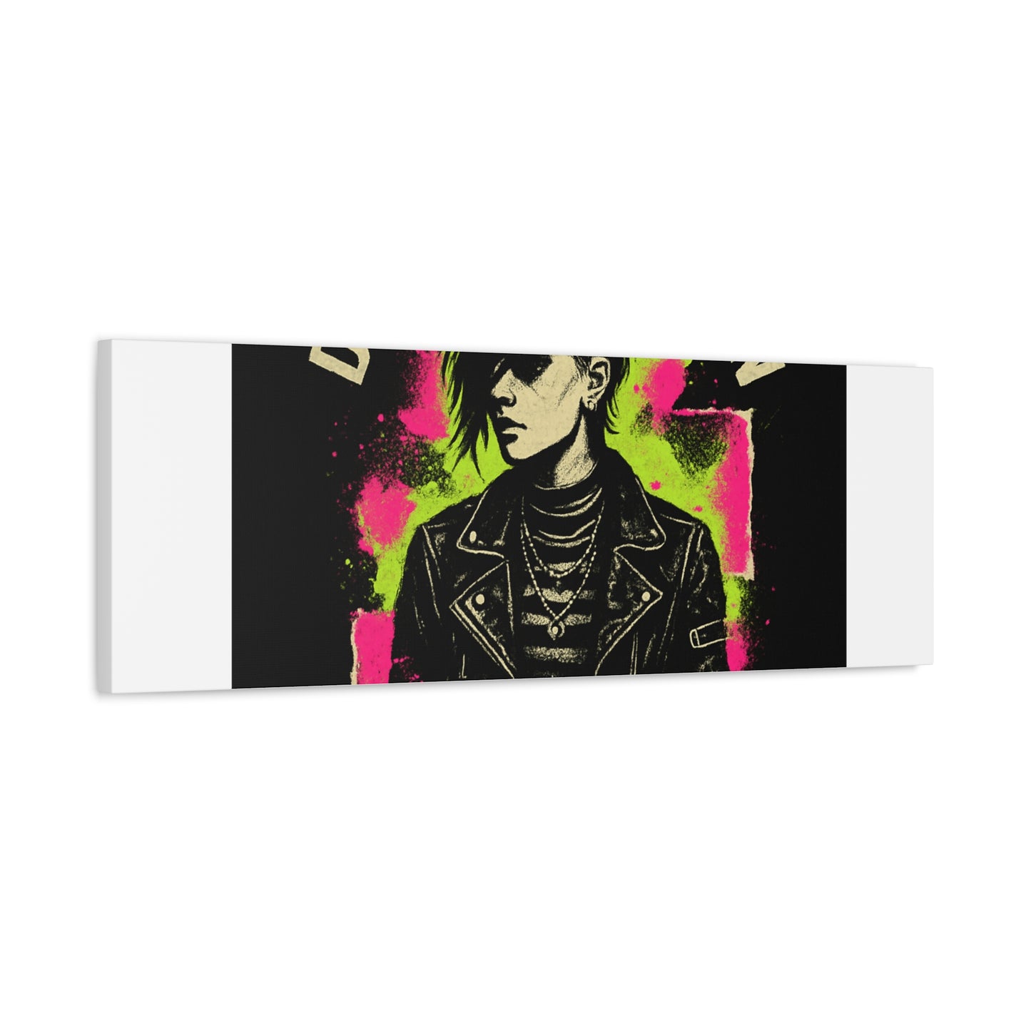 Defy Convention Matte Canvas Art — Punk Goth Portrait Wall Decor