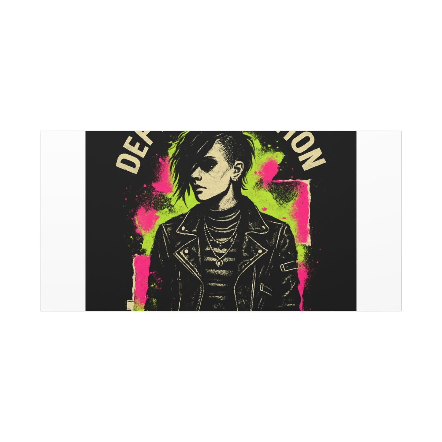 Defy Convention Matte Canvas Art — Punk Goth Portrait Wall Decor