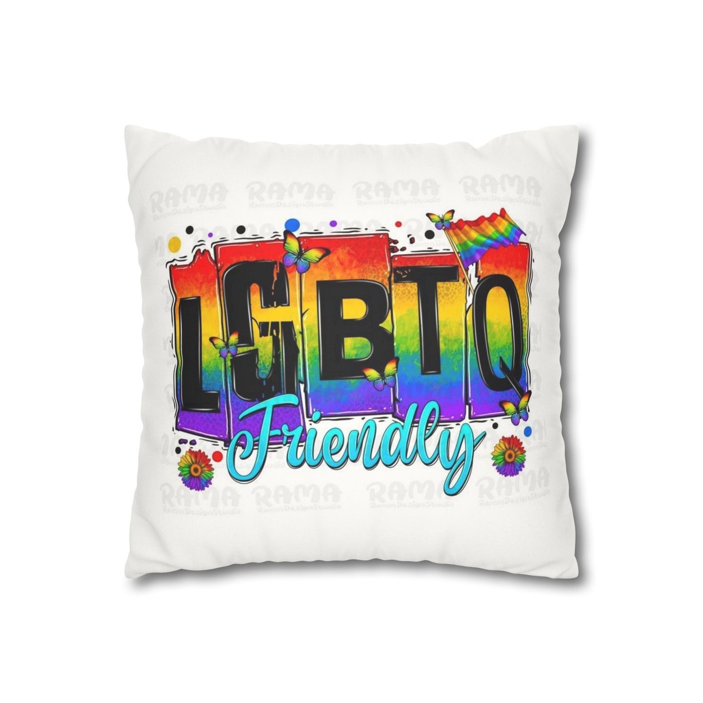 Faux Suede Square Pillowcase