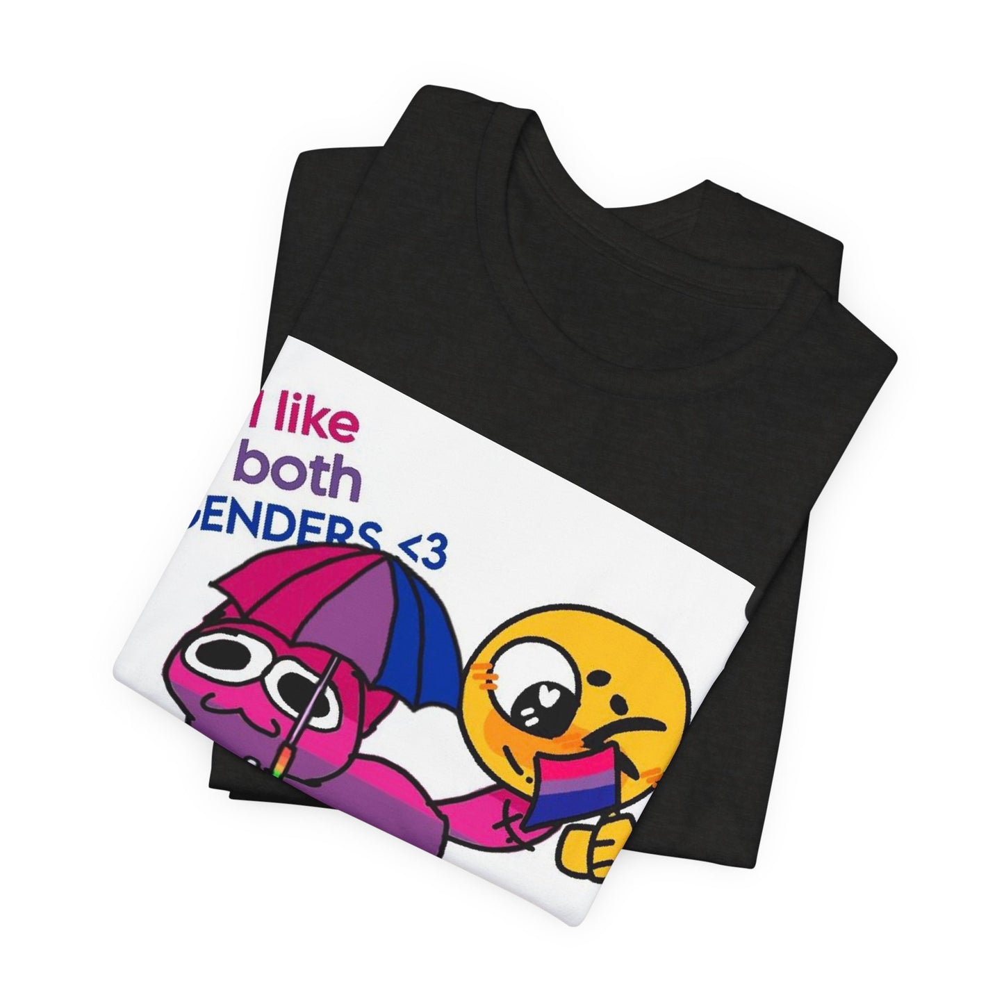 Bi Pride T-Shirt — "I Like Both Genders" Bisexual Flag Graphic Tee