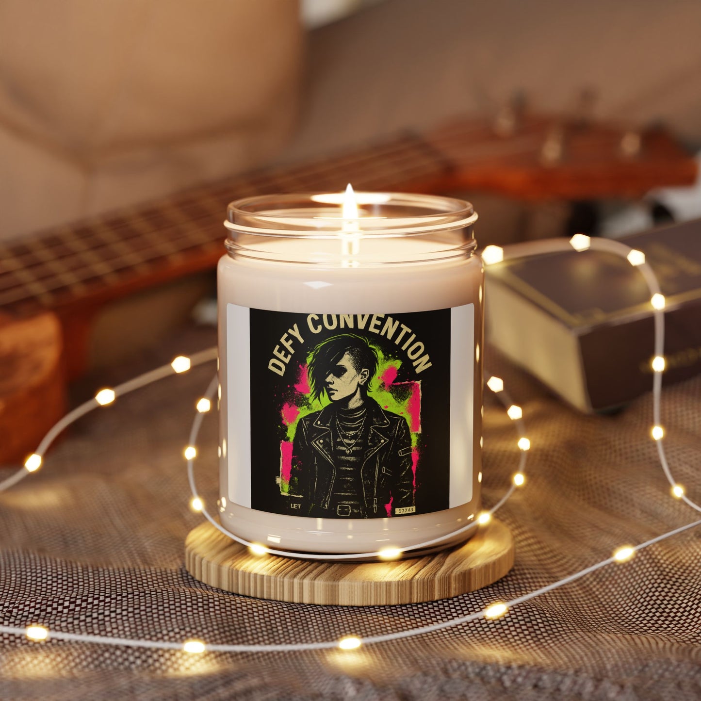 Defy Convention Scented Soy Candle — 9oz Punk Goth Aromatherapy Jar