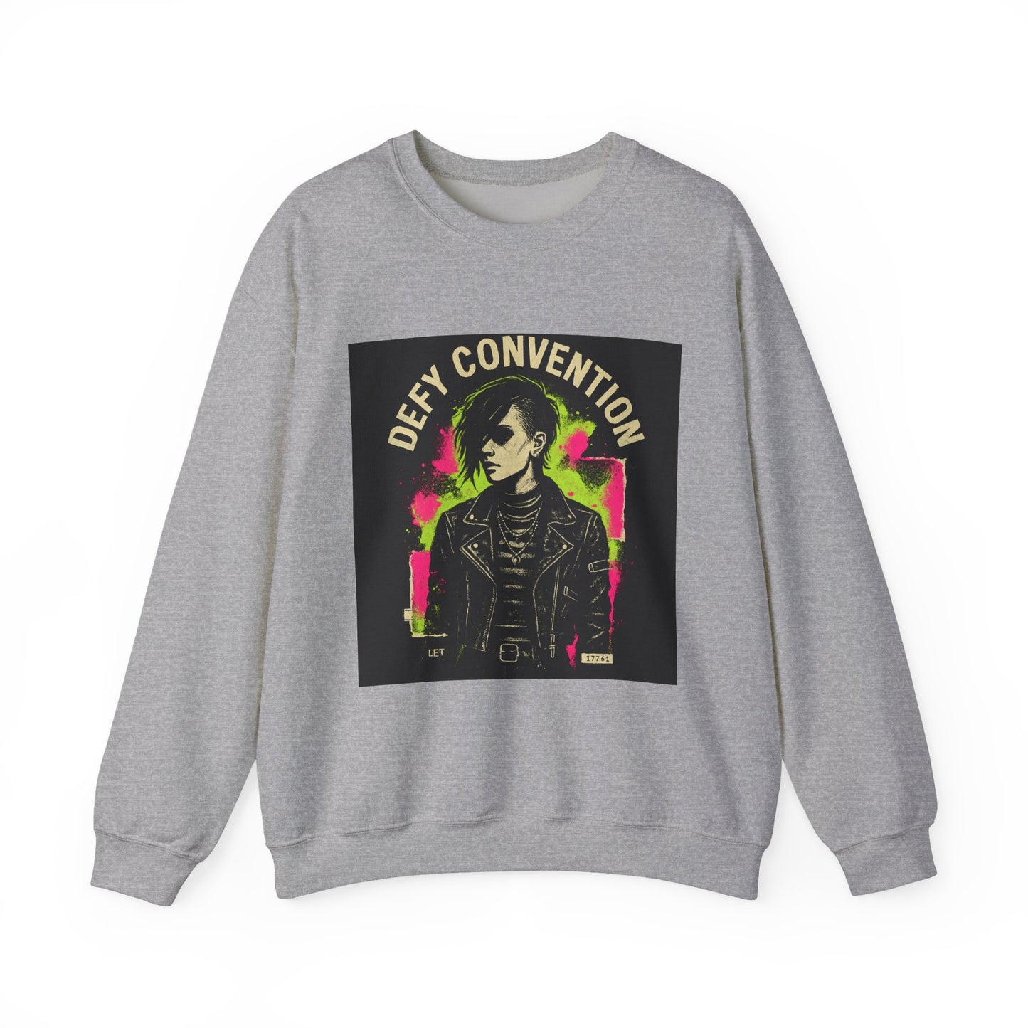 Defy Convention Crewneck Sweatshirt — Punk Goth Graphic